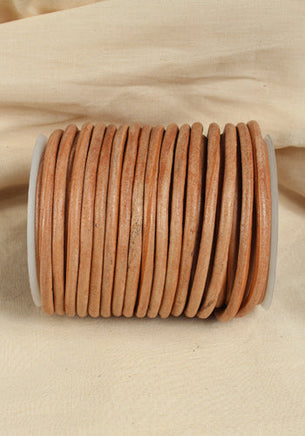 Leather Cord Creativa (6mm), 25 m Natural-GoblinSmith