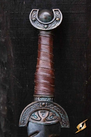 Battleworn Celtic Leaf Sword-GoblinSmith