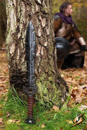 Battleworn Celtic Leaf Sword-GoblinSmith