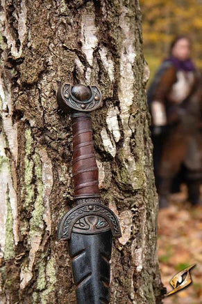 Battleworn Celtic Leaf Sword-GoblinSmith