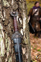 Battleworn Celtic Leaf Sword-GoblinSmith