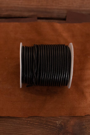 Leather Cord Creativa (3,0mm), 25 m Black-GoblinSmith