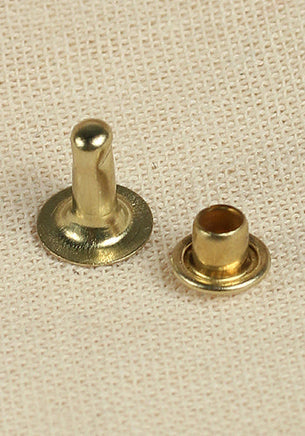 Hollow Rivet Ø6,8 x 8,5 mm Iron/Brass-GoblinSmith
