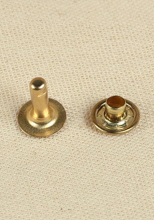 Hollow Rivet Ø9,0 x 10,5 mm Iron/Brass-GoblinSmith