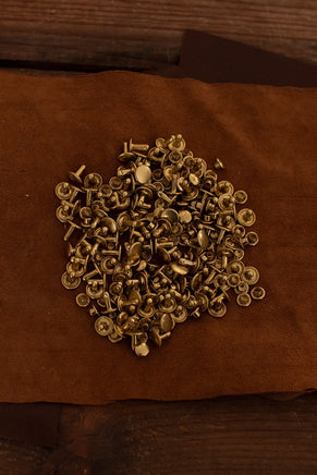 Hollow Rivet KØ7,0 UØ9,2 x L8,2 mm Brass-GoblinSmith