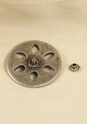 Rivet-Plate Blossom Antique Silver-GoblinSmith