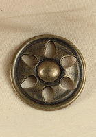 Rivet-Plate with Flower Antique Brass-GoblinSmith
