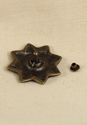 Rivet-Plate Sirius Antique Brass-GoblinSmith