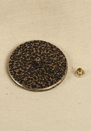 Rivet-Plate Flower Antique Brass-GoblinSmith
