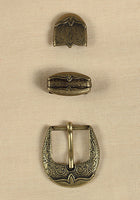 Buckle Set with Ornaments Antique Brass-GoblinSmith