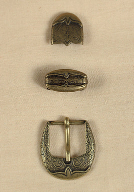 Buckle Set with Ornaments Antique Brass-GoblinSmith