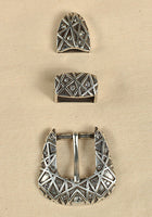 Buckle Set Rhinestone Antique Silver-GoblinSmith