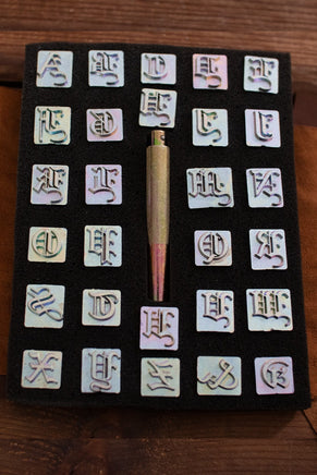 Embossing Tool Set Alphabet OLD ENGLISH-GoblinSmith