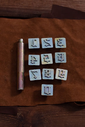 Embossing Tool Set Numbers OLD ENGLISH (19,05 mm)-GoblinSmith