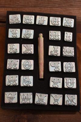 Embossing Tool Set Alphabet LEATHER TYPE (19.05 mm)-GoblinSmith