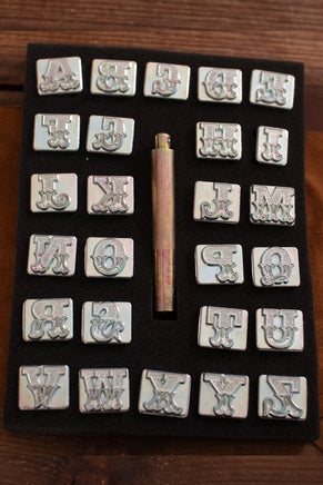 Embossing Tool Set Alphabet LEATHER TYPE (19.05 mm)-GoblinSmith