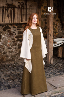 Wool Surcot Albrun Autumn Green-GoblinSmith