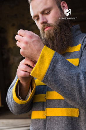 Rus Coat Bartosz Dark Grey/Yellow-GoblinSmith