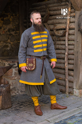 Rus Coat Bartosz Dark Grey/Yellow-GoblinSmith