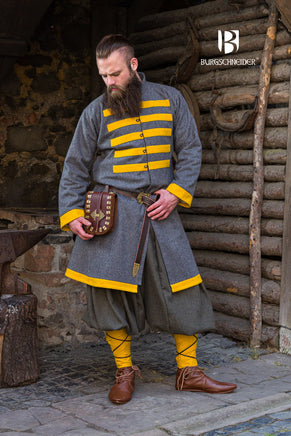 Rus Coat Bartosz Dark Grey/Yellow-GoblinSmith