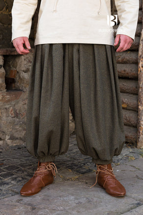 Rus Pants Borys Herringbone Olive/Grey-GoblinSmith