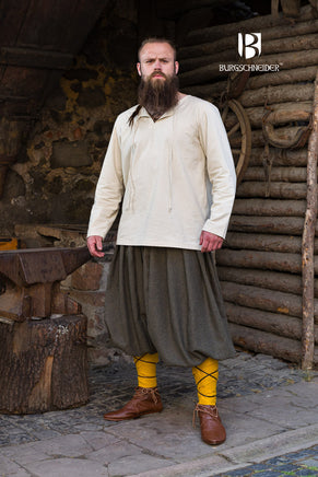 Rus Pants Borys Herringbone Olive/Grey-GoblinSmith