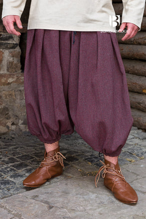 Rus Pants Borys Herringbone Burgundy/Grey-GoblinSmith
