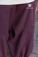Rus Pants Borys Herringbone Burgundy/Grey-GoblinSmith