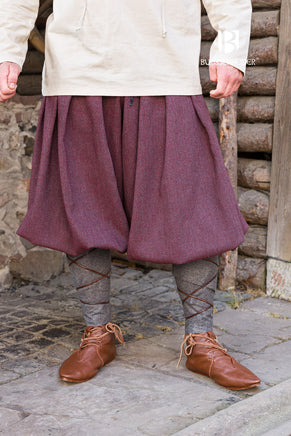 Rus Pants Borys Herringbone Burgundy/Grey-GoblinSmith