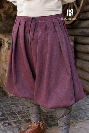 Rus Pants Borys Herringbone Burgundy/Grey-GoblinSmith