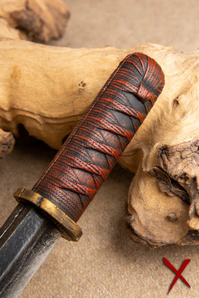 Tanto Throwing Knife Red-GoblinSmith