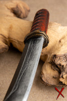 Tanto Throwing Knife Red-GoblinSmith