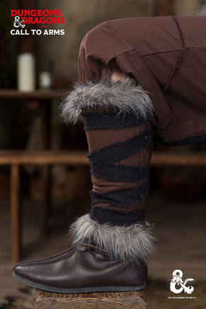 Dungeons & Dragons Barbarian Greaves Brown/Black-GoblinSmith