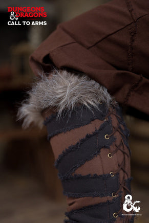Dungeons & Dragons Barbarian Greaves Brown/Black-GoblinSmith