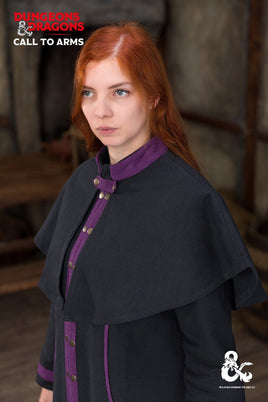 Dungeons & Dragons Warlock Cape Black/Purple-GoblinSmith