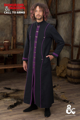 Dungeons & Dragons Warlock Coat Black/Purple-GoblinSmith