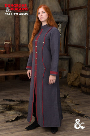 Dungeons & Dragons Warlock Coat Grey/Red-GoblinSmith