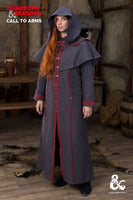 Dungeons & Dragons Warlock Hood Grey/Red-GoblinSmith