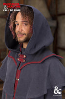 Dungeons & Dragons Warlock Hood Grey/Red-GoblinSmith