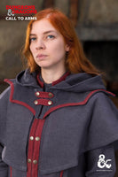 Dungeons & Dragons Warlock Hood Grey/Red-GoblinSmith