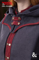 Dungeons & Dragons Warlock Hood Grey/Red-GoblinSmith