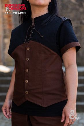 Dungeons & Dragons Rogue Hooded Vest Brown-GoblinSmith