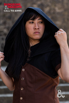 Dungeons & Dragons Rogue Hooded Vest Brown-GoblinSmith