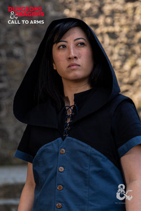 Dungeons & Dragons Rogue Hooded Vest Woad Blue-GoblinSmith