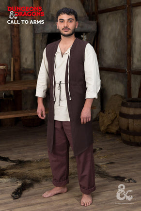 Dungeons & Dragons Druid Long Vest Brown-GoblinSmith