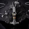 Norse Thor's Hammer - Steel and Gold