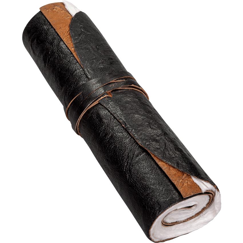 Black Rolled Leather Journal-GoblinSmith