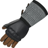 Leather Gauntlet With Chainmail-GoblinSmith