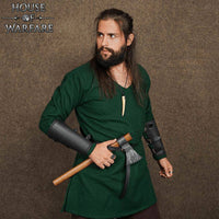 Handcrafted Medieval Leather Bracers-GoblinSmith