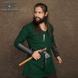 Handcrafted Medieval Leather Bracers-GoblinSmith